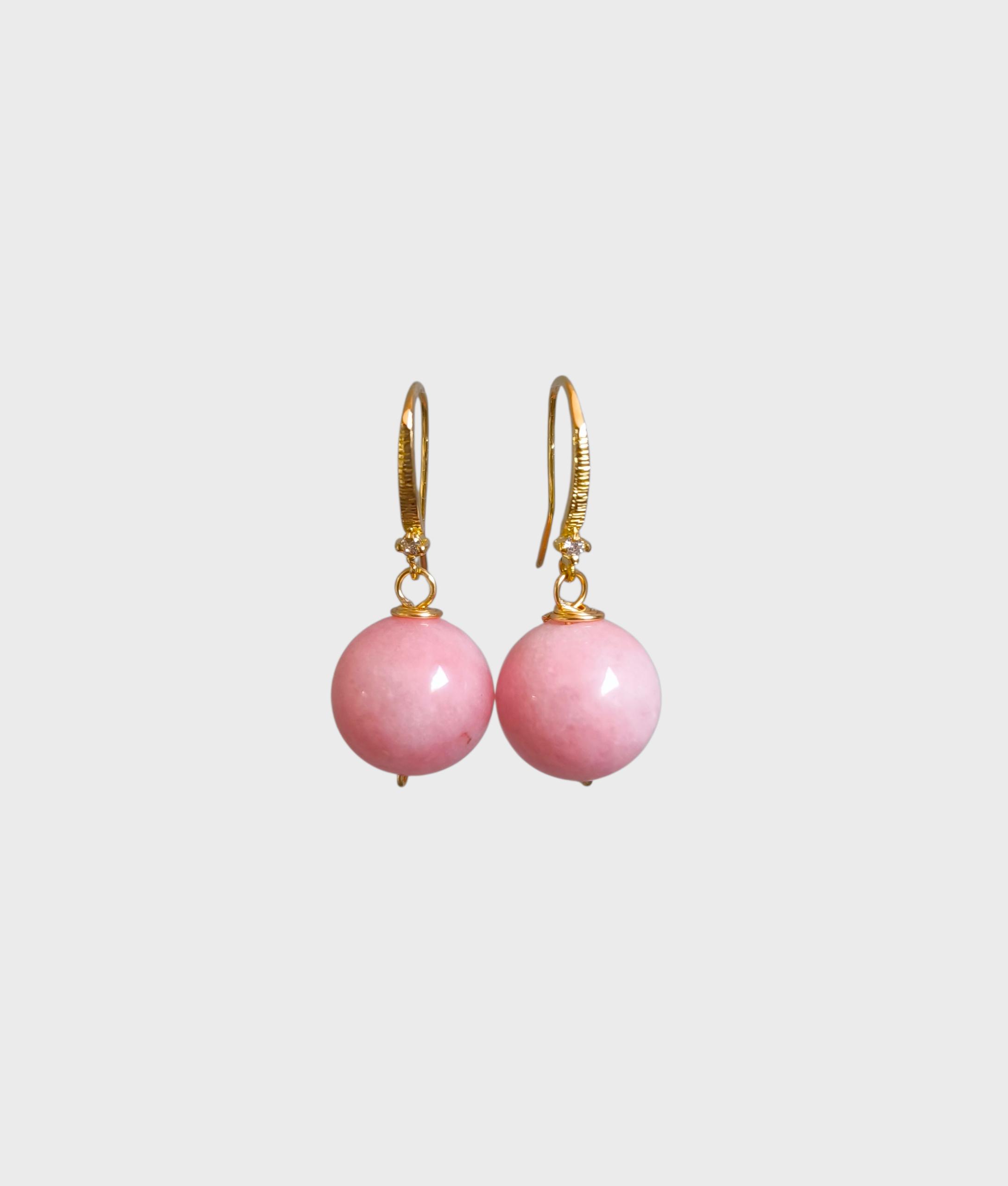 Aretes esfera ágata pastel