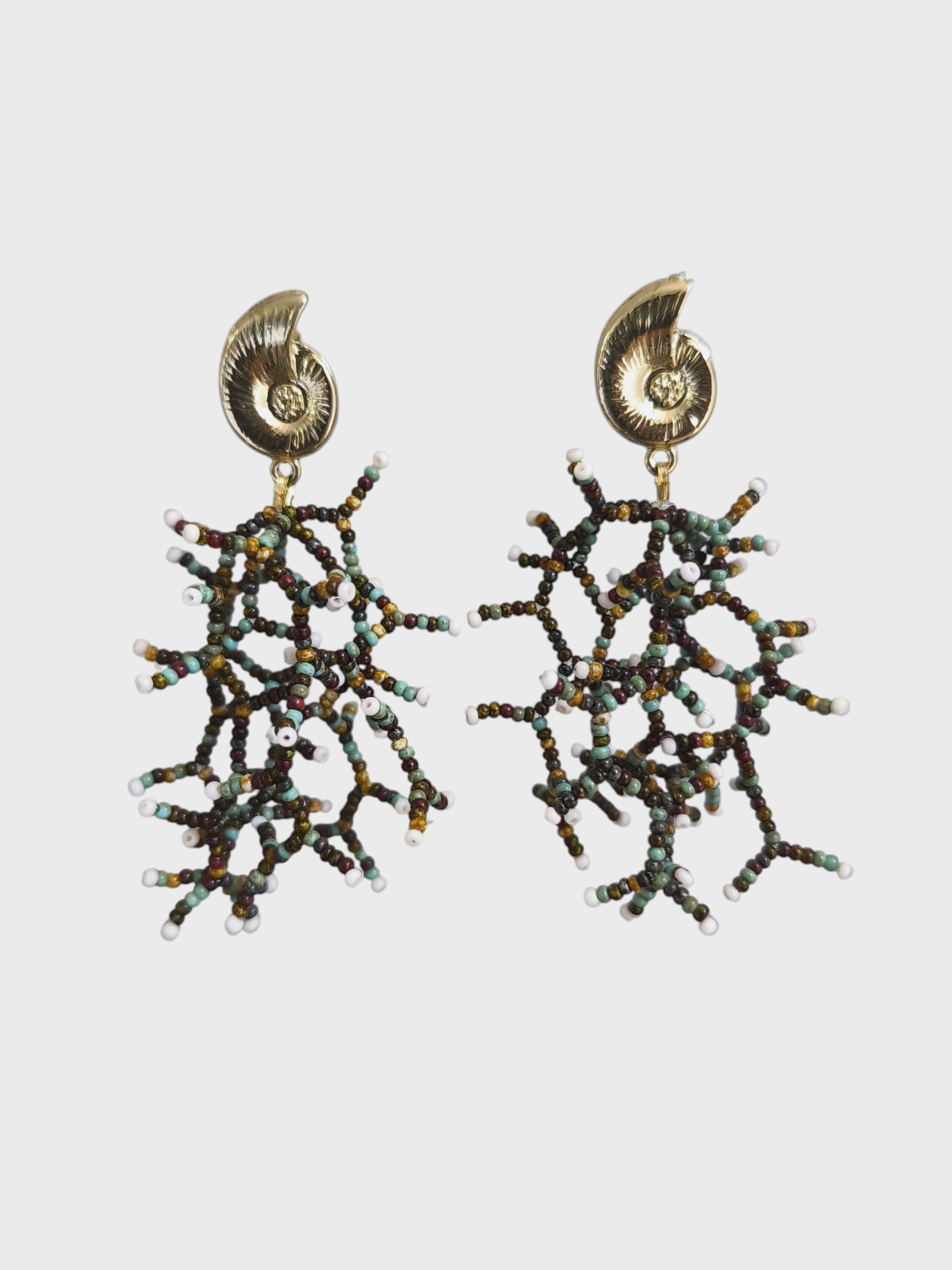Aretes diseño de coral