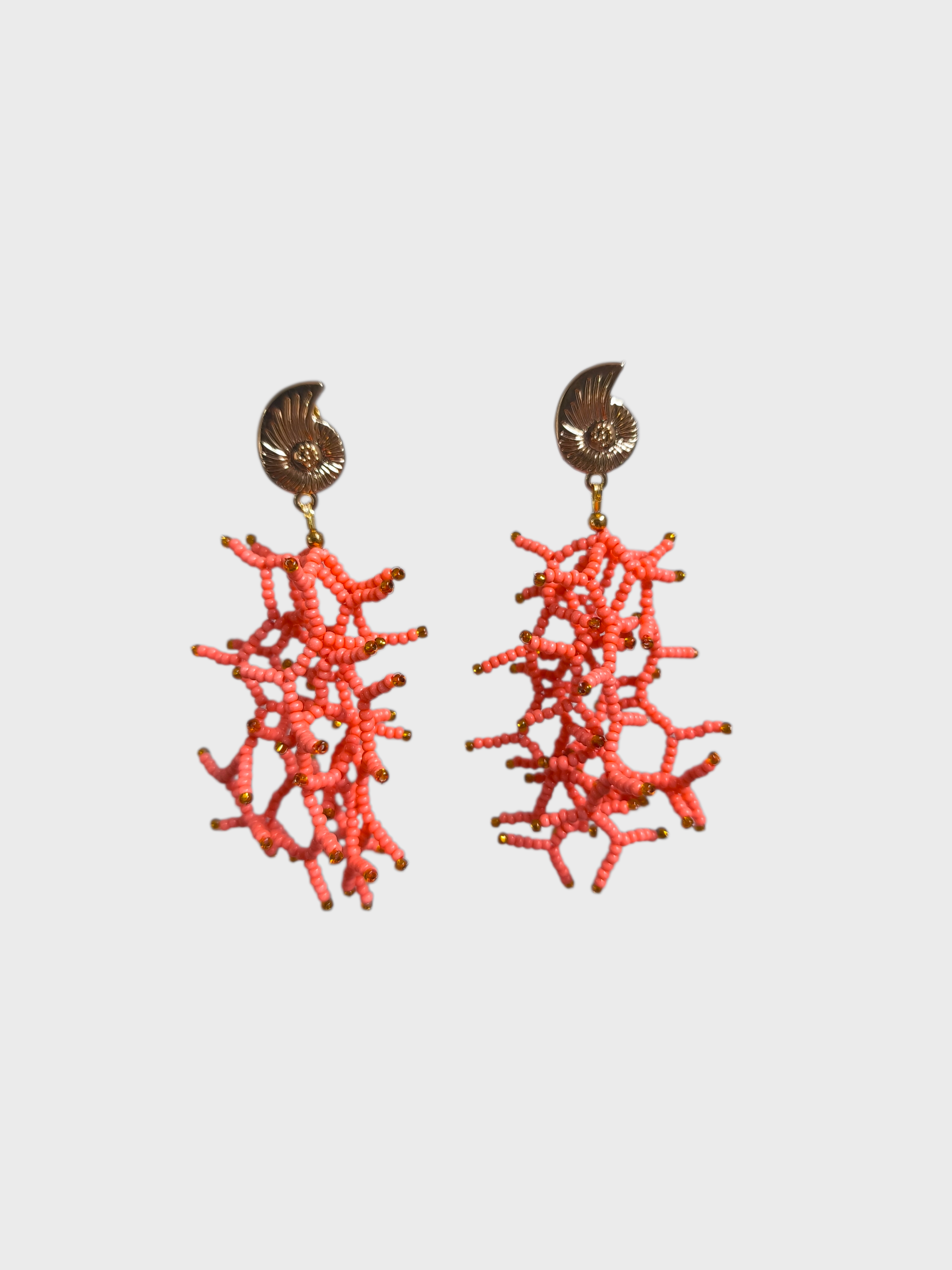 Aretes diseño de coral